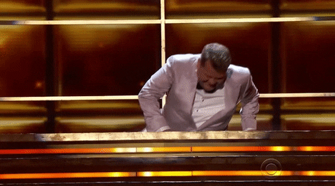 Climbing James Corden GIF