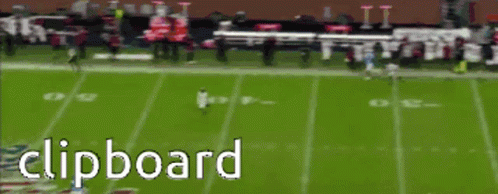 Clipboard Showing Football Game On Field GIF