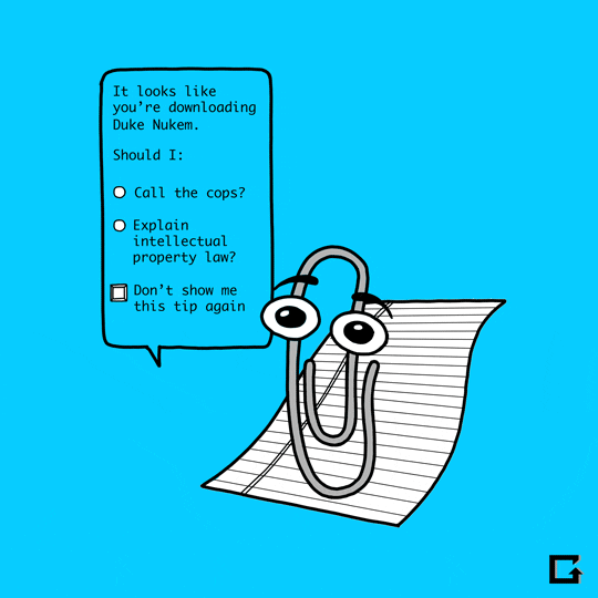 Clippy Office Assistant File Exists GIF
