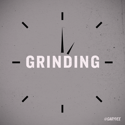 Clock 24/7 Grinding Text GIF