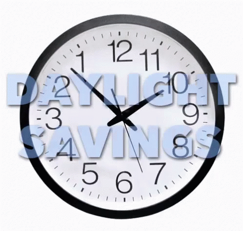 Clock Showing Daylight Savings GIF