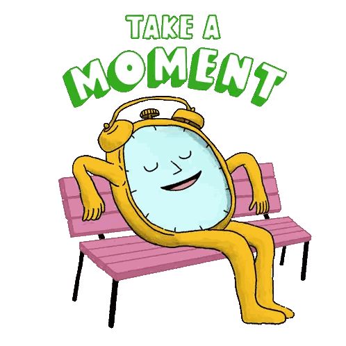 Clock Sitting on Bench With Take a Moment