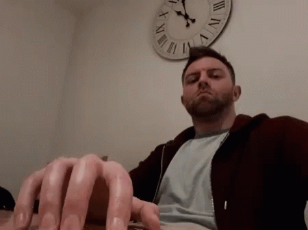 Clock Ticking Bored Man Waiting GIF