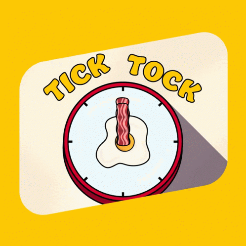 Clock Ticking Tick Tock Bacon GIF
