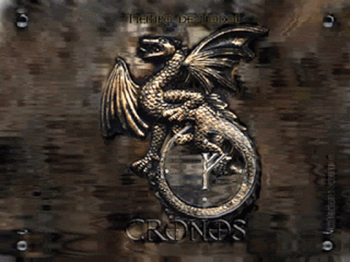 Clock with Dragon and Cronas