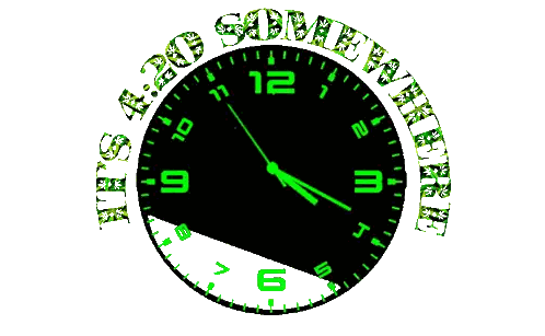 Clock With Flames Saying Sad Day