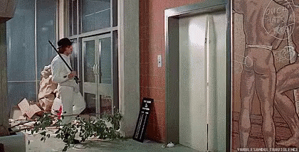 Clockwork Orange Alex Stomping Around GIF