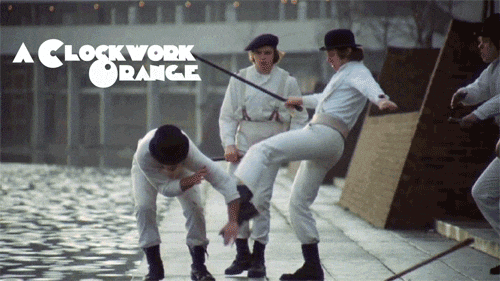 Clockwork Orange Funny Kick GIF