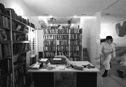 Clockwork Orange Kicking Table Things GIF