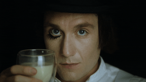 Clockwork Orange Malcom Mcdowell Smirking GIF