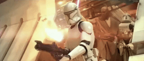 Clone Trooper Shooting Gun GIF