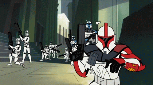 Clone Troopers Holding Guns GIF