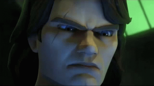 Clone Wars Anakin Skywalker Fierce Look GIF