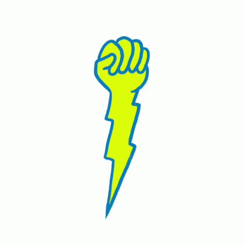 Close Fist Yellow Lightning GIF
