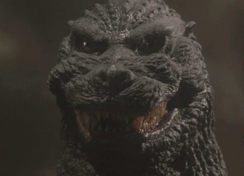 Close Up Angry Monster Face