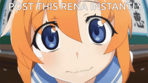 Close Up Cartoon Character With Vee-Kun Below GIF