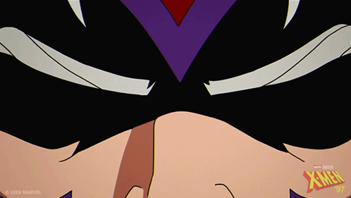 Close-Up Cartoon Eyes With X-Men Logo