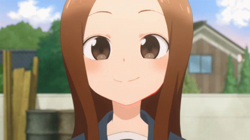 Close Up Cartoon Girl with Brown Hair