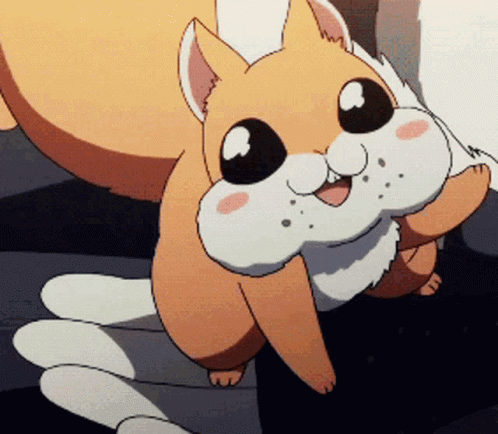 Close Up Cartoon Squirrel With Big Smile