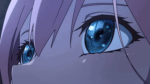 Close Up Eyes Reflecting Galaxy
