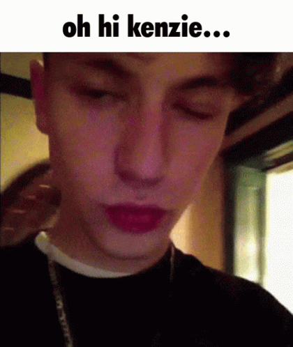 Close Up Face Saying Oh Hi Kenzie GIF