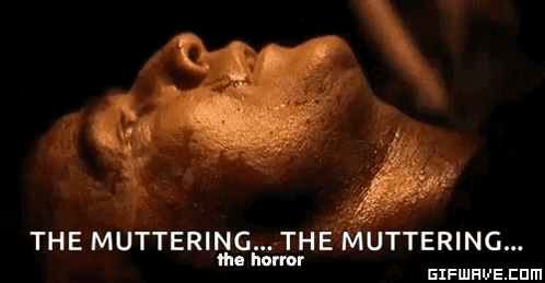 Close Up Face The Muttering The Muttering The Horror GIF