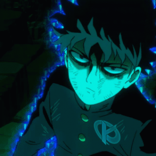 Close-Up Face With Blue Light Behind