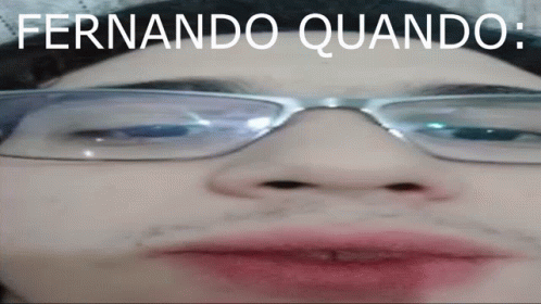 Close Up Face With Fernando Quando Above GIF