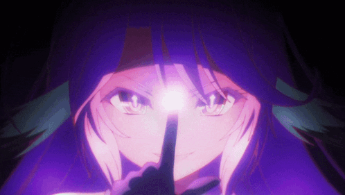 Close Up Face With Purple Light GIF