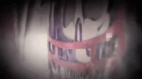 Close Up Face With Red and White Ribbon