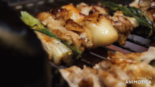 Close-Up Food on Grill Made in Animotica