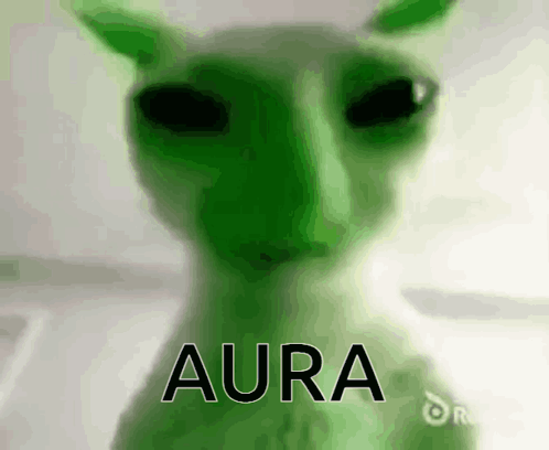 Close Up Green Cat With Aura