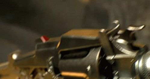 Close Up Gun With Play Button