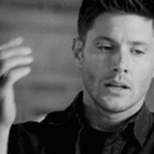 Close Up Man Black And White Photo Hand Up GIF