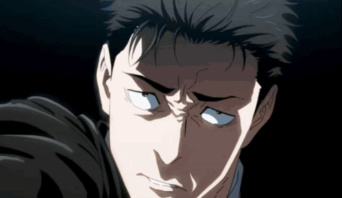 Close Up Man Face Black Background GIF