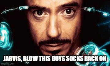 Close Up Man Jarvis Blow This Guys Socks Back On