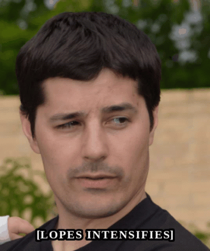 Close Up Man Lopes Intensifies