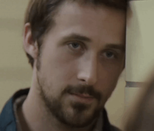Close Up Man's Bearded Face With Blue Eyes GIF