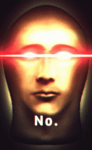 Close Up Man's Face Saying No