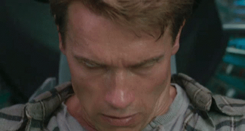 Close Up Man's Face Sweating