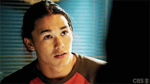 Close Up Man's Face With CBS GIF