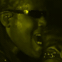 Close Up Man's Face Yellow Background GIF
