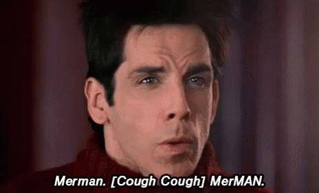 Close Up Man Saying Merman Cough Cough Merman