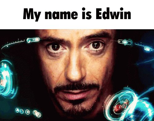 Close Up Man Saying My Name Is Edwin GIF