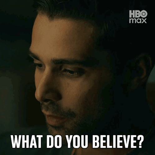 Close Up Man Saying What Do You Believe