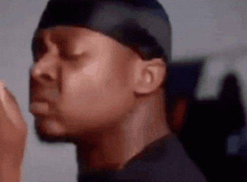 Close Up Man With Eyes Closed Wearing Black Headband GIF