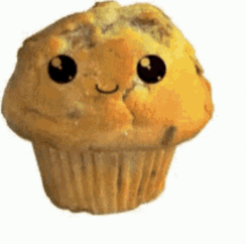 Close Up Muffin With Face