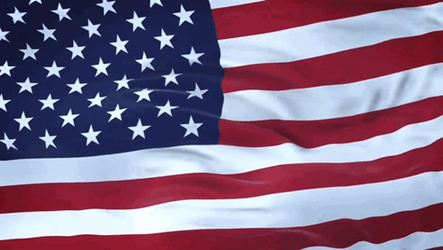 Close Up of American Flag with Stars