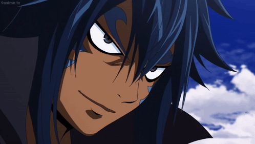 Close Up of Anime TV Logo on Face