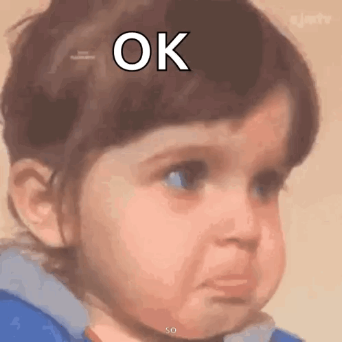 Close Up of Baby Face Saying Ok
